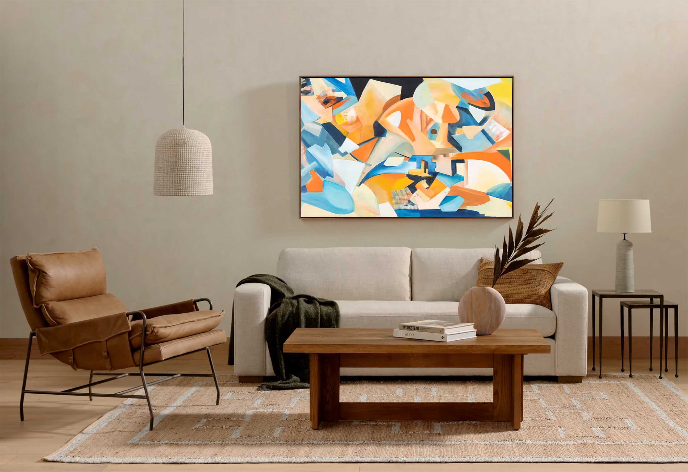 Abstract Canvas Art AB065 - Neutralighting