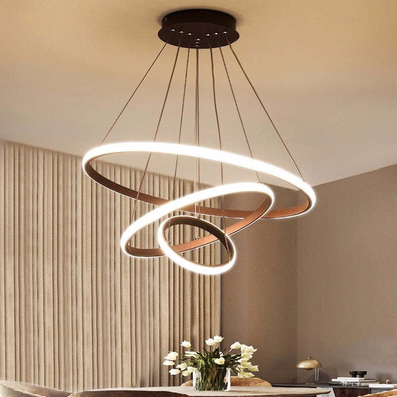 Zin Modern Ring Pendant Light, 2/3/4 Rings - Neutralighting