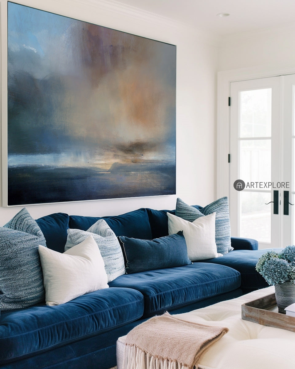 Abstract Sea Canvas Painting ABSH27 - Neutralighting