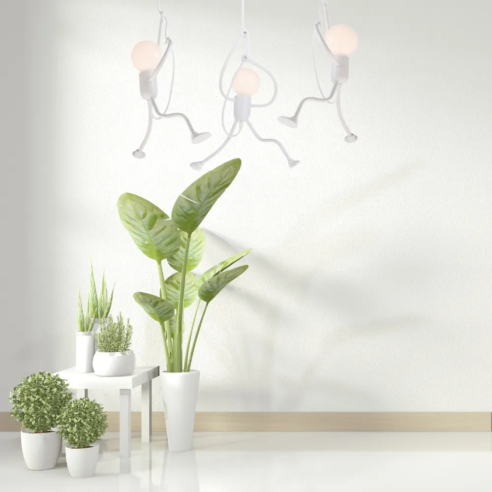Miro Retro Modern Iron Man Pendant Light, Black - Neutralighting