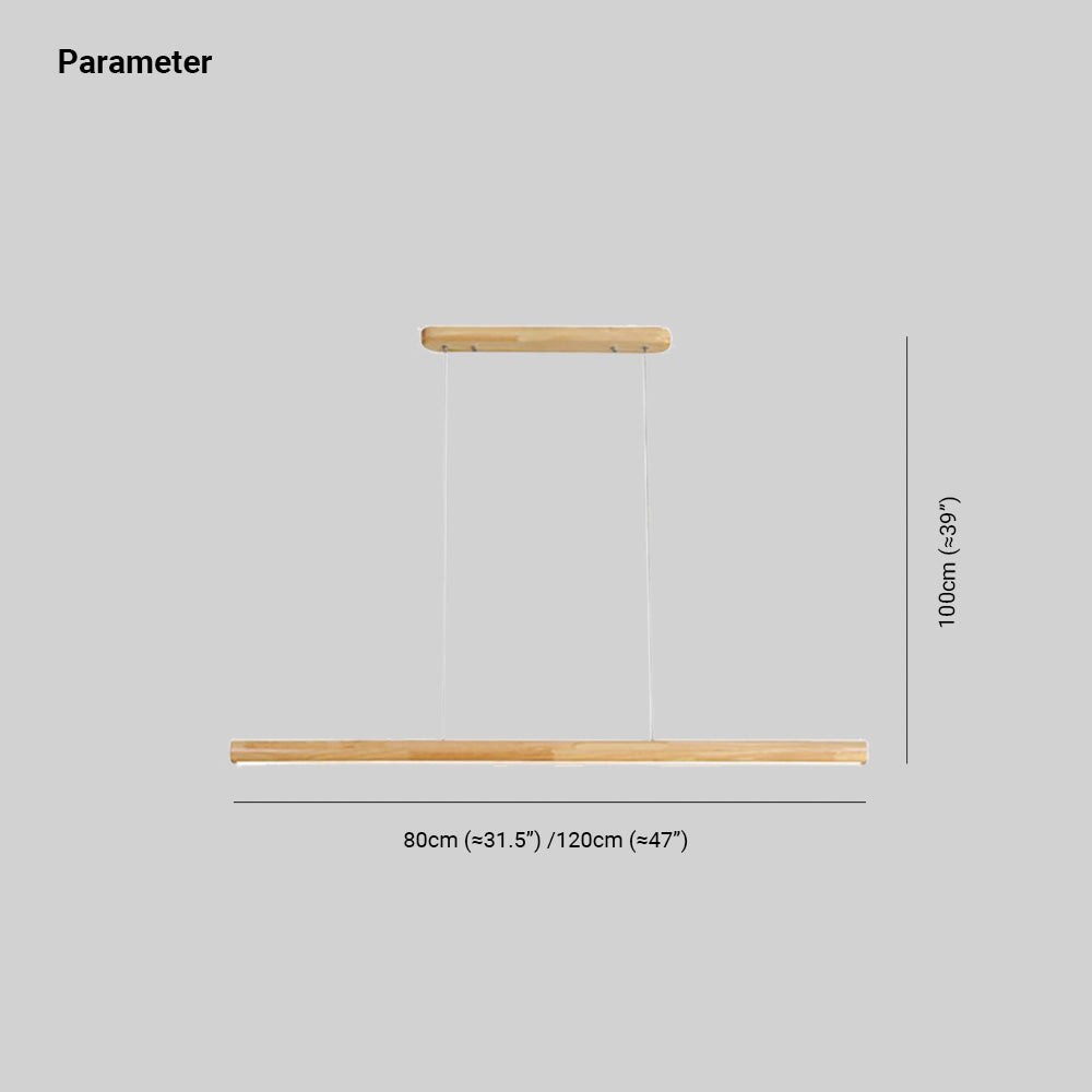 Xylo Designer Linear Rod Shaped Pendant Light Wood - Neutralighting