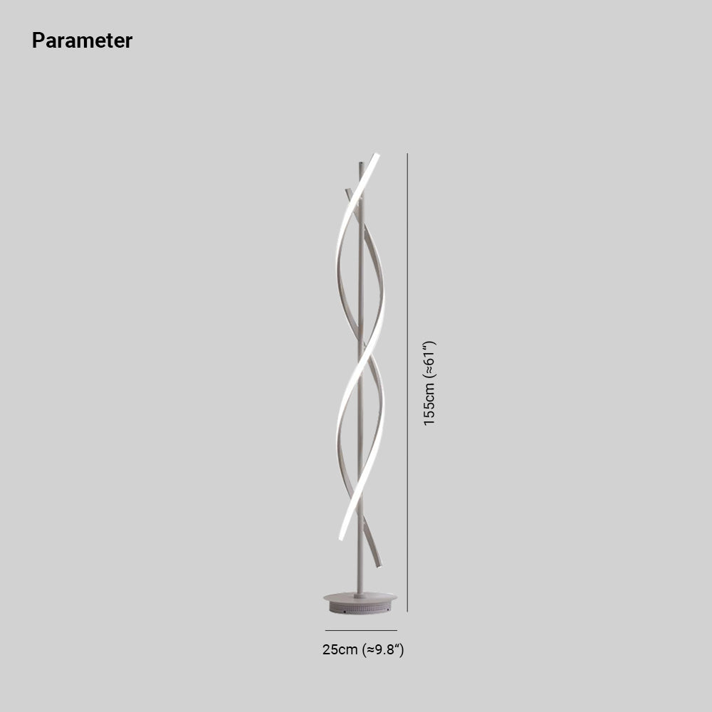 Mira Postmodern Linear Acrylic Floor Lamp, Black/White - Neutralighting