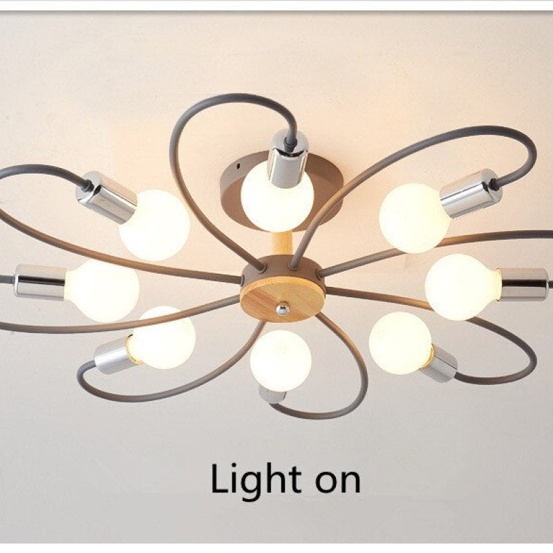 Arisha Elegant Metal/Glass Flush Mount Ceiling Light, Grey/Green - Neutralighting