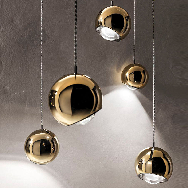 Valentina Modern Lustrous Golden Metal Ball Pendant Light - Neutralighting