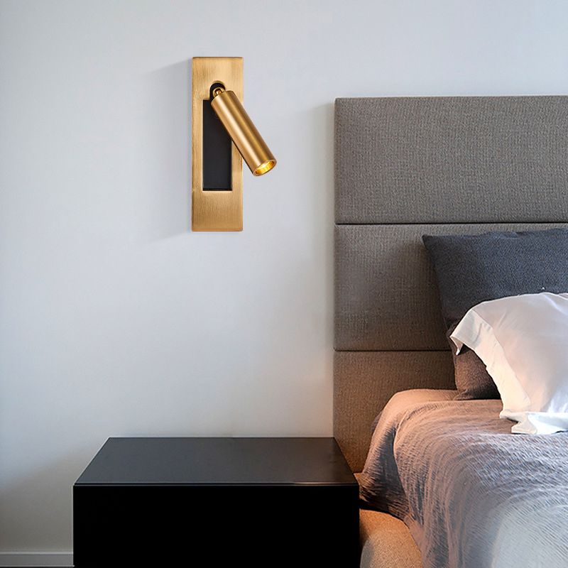 Ray Traditional Adjustable Metal Wall Lamp Spotlight, Black/Gold - Neutralighting