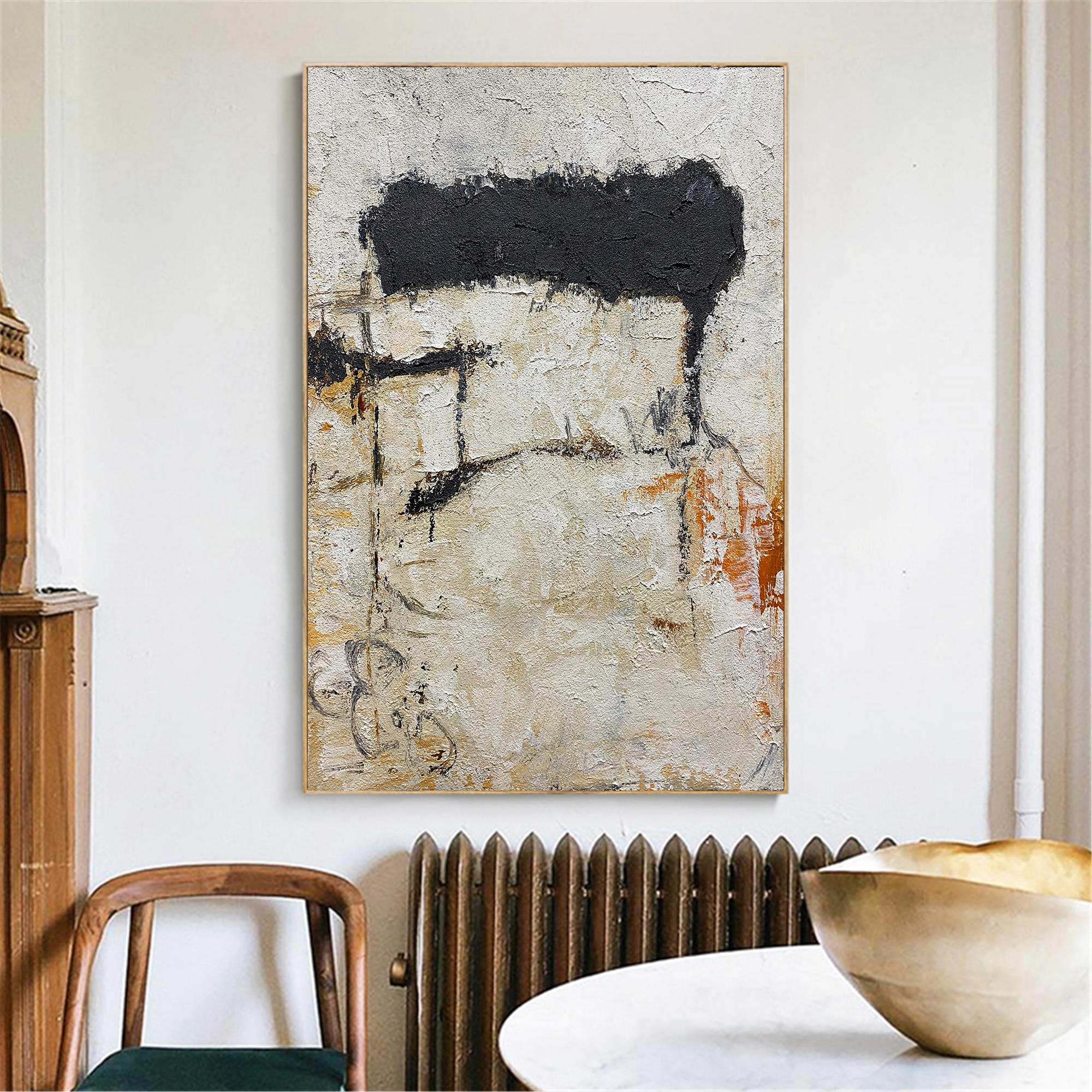 Rough Texture Wabi‑Sabi Abstract Hand‑Painted Artwork