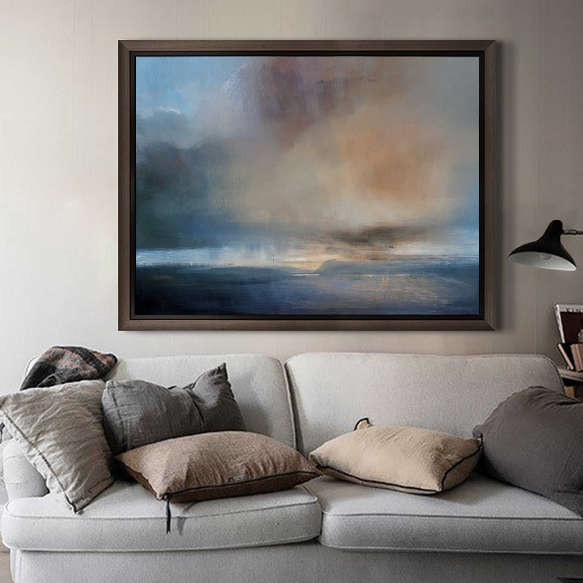 Abstract Sea Canvas Painting ABSH27 - Neutralighting