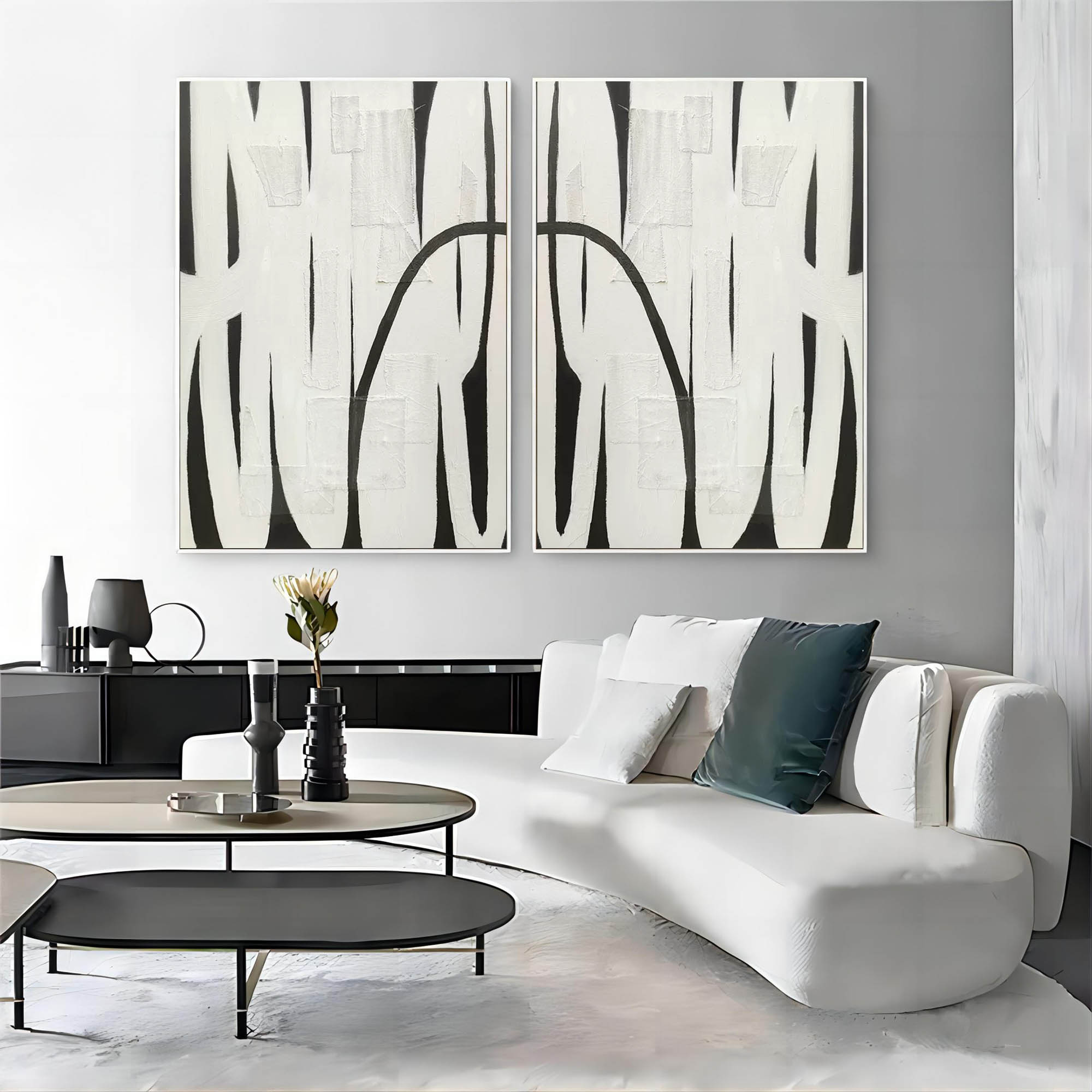 Wall Art Abstract Minimalist Modern Geometric
