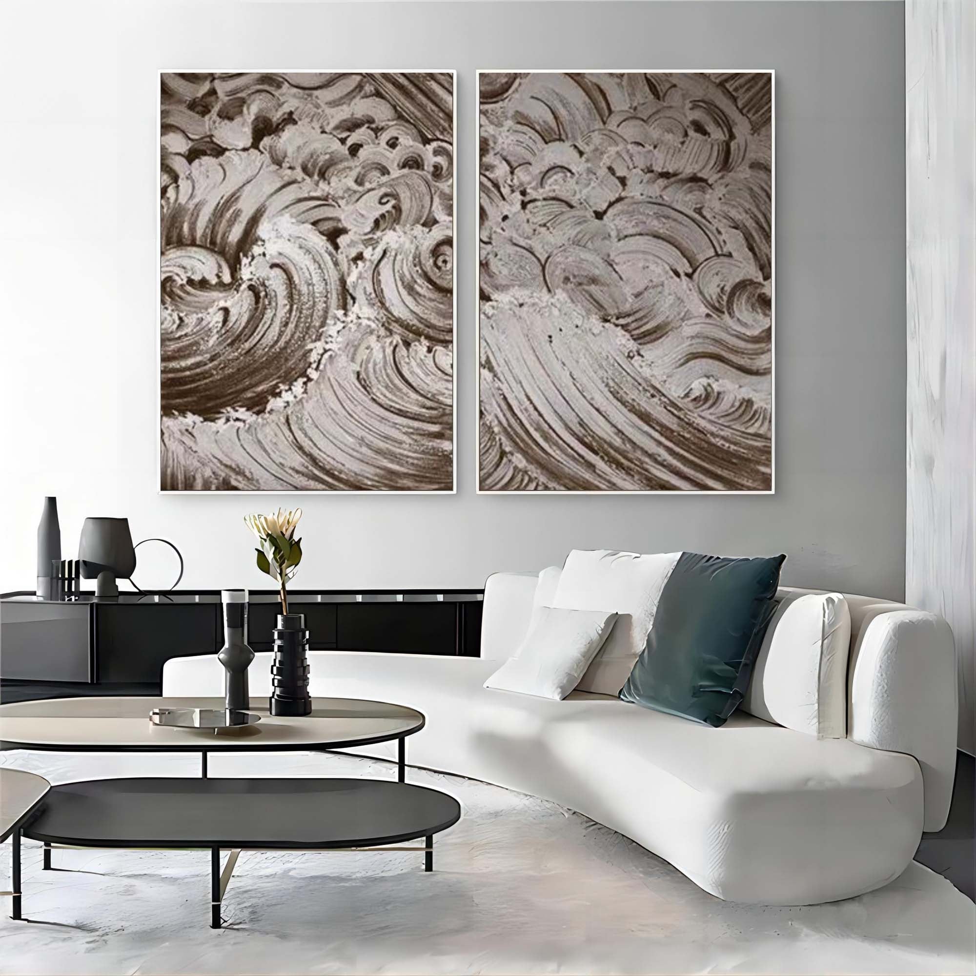 Abstract Painting Set Of 2 SP124 - Neutralighting
