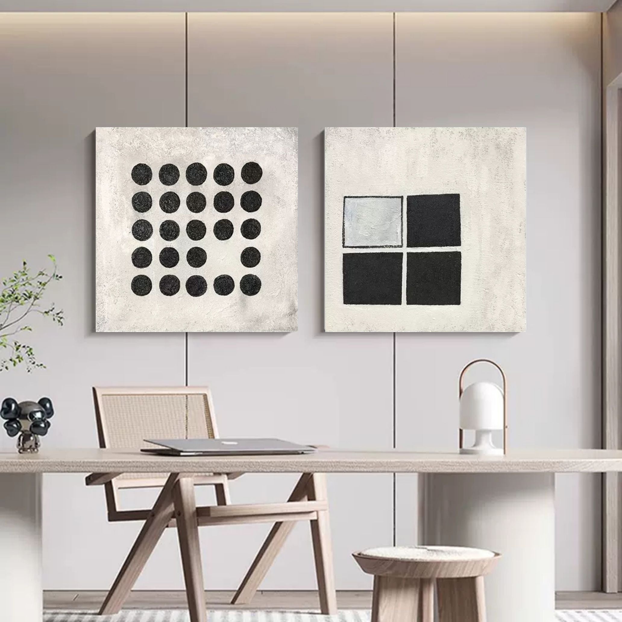 Wall Art Abstract Geometric Modern Serene