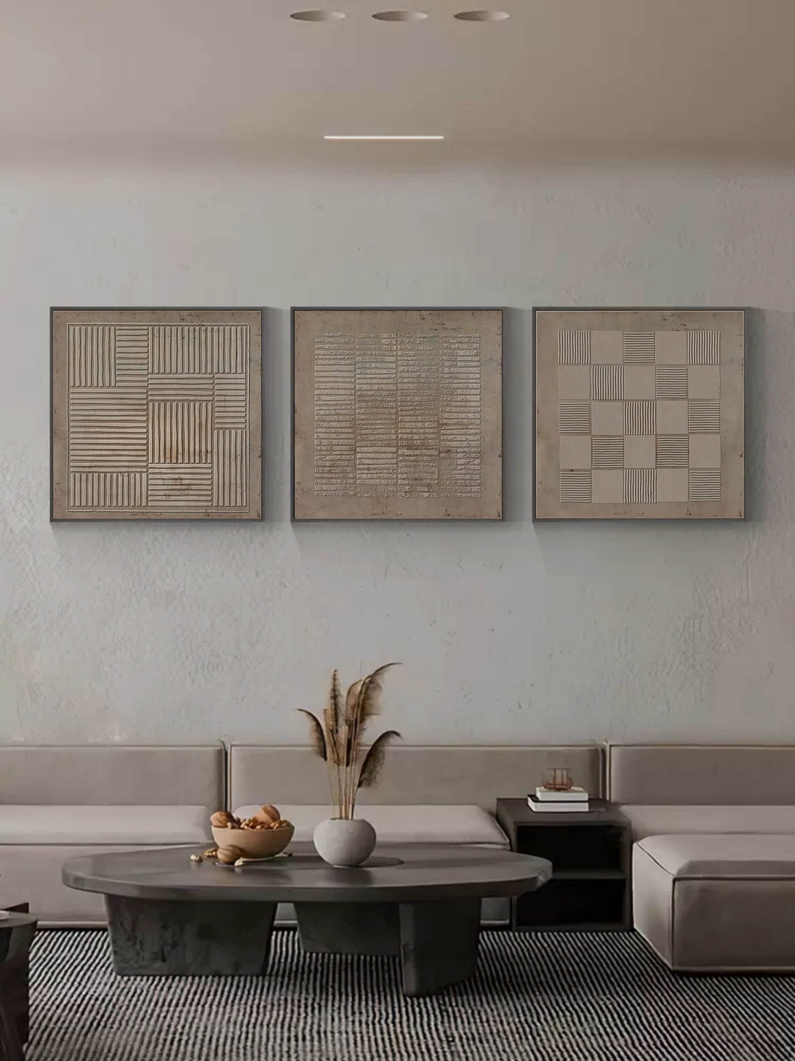 Abstract Painting Set Of 3 SP060 - Neutralighting