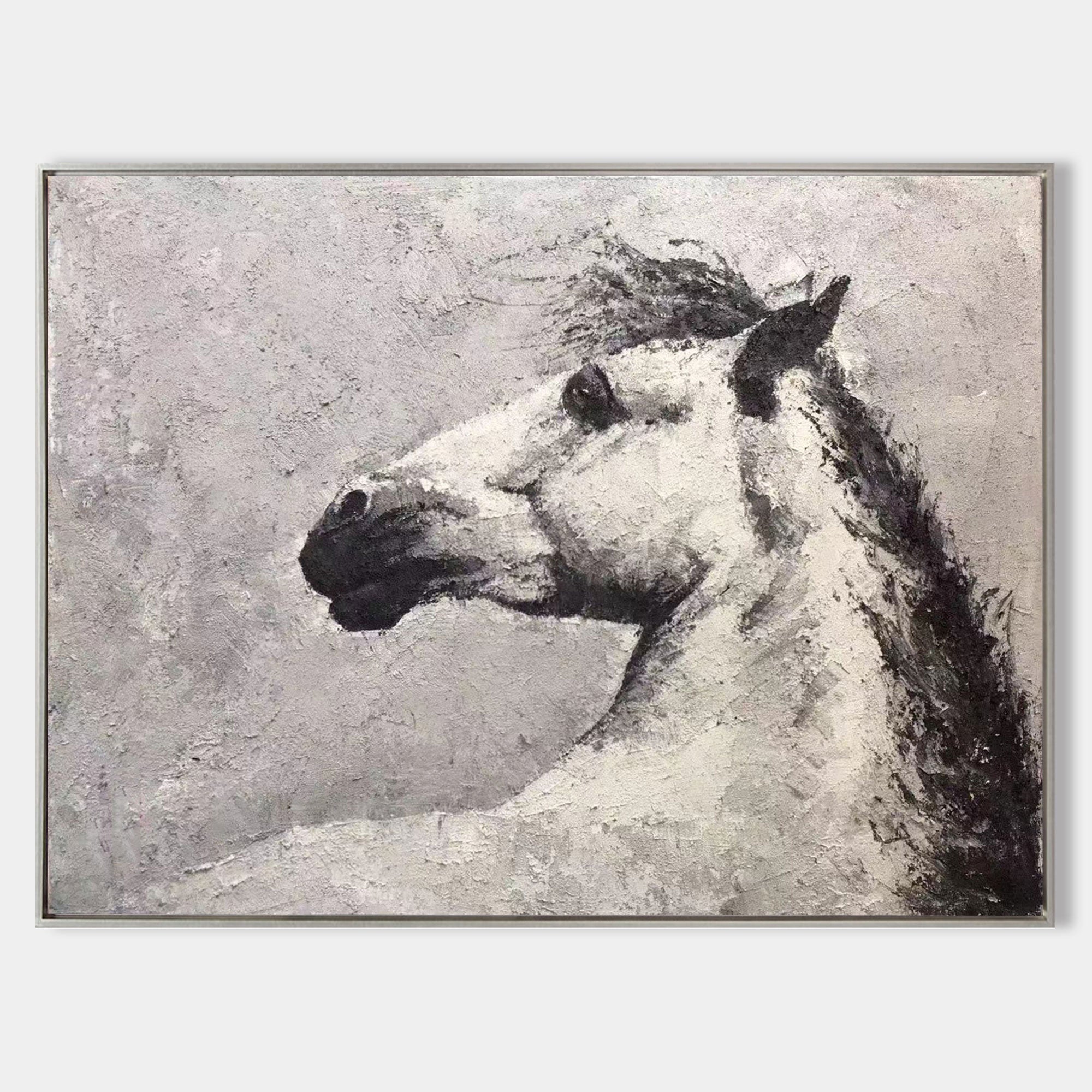 Gray Horse Abstract Art ANH21 - Neutralighting