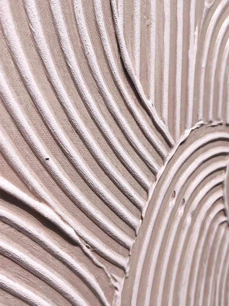 Wall Art Neutral Tone Swirl Line Abstract