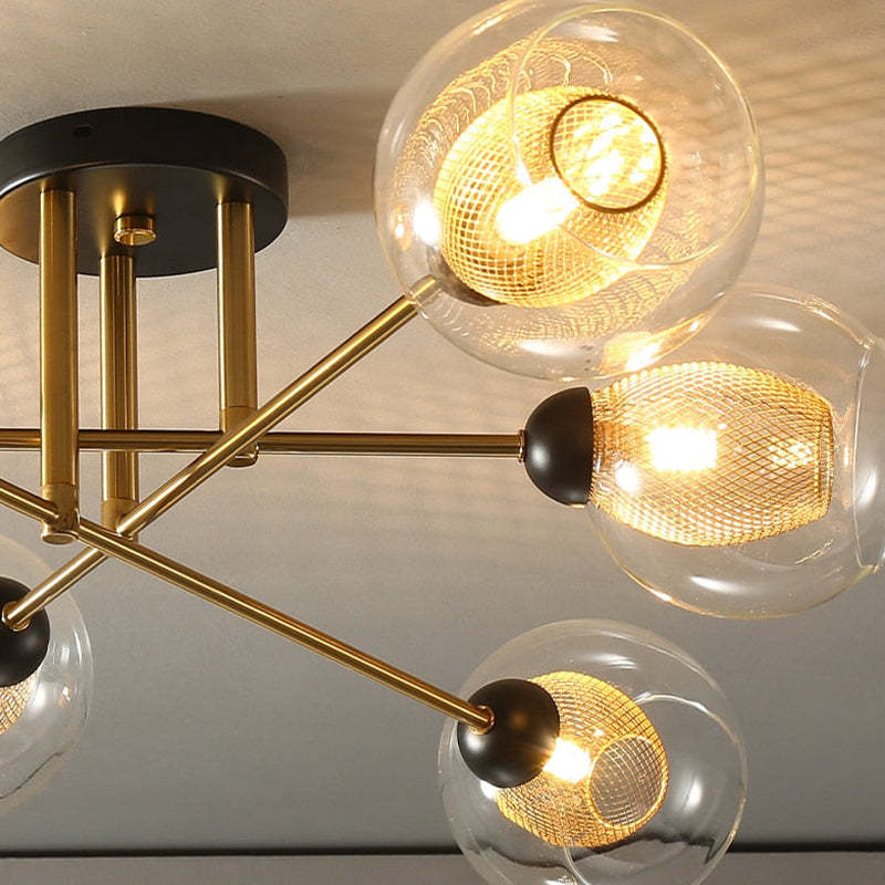 Valentina Industrial Glass Globe Chandelier LED, 6 Style - Neutralighting