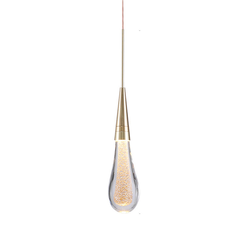 Kristy Pendant Light Crystal & Glass Droplet, Gold - Neutralighting