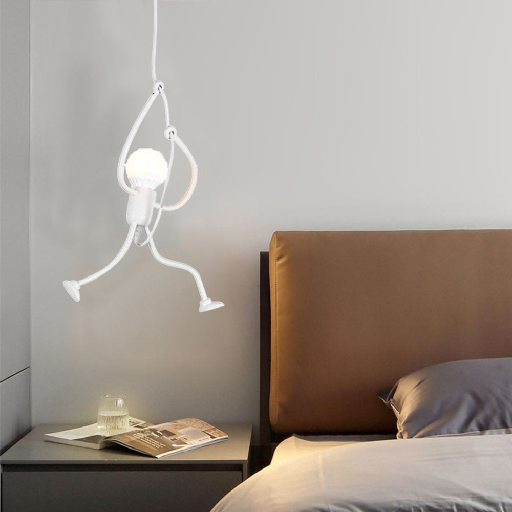 Miro Retro Modern Iron Man Pendant Light, Black - Neutralighting