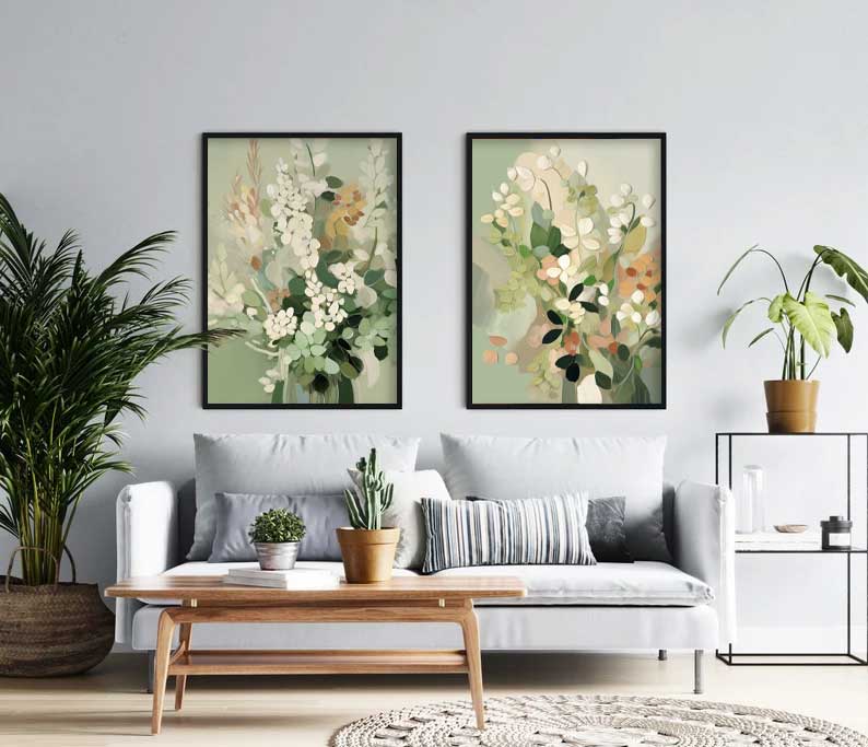 Wall Art Impasto Flower Sculpted Scene