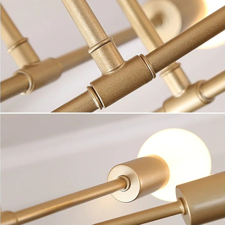 Lindsy Modern Flush Mount Ceiling Light, Gold & Black - Neutralighting