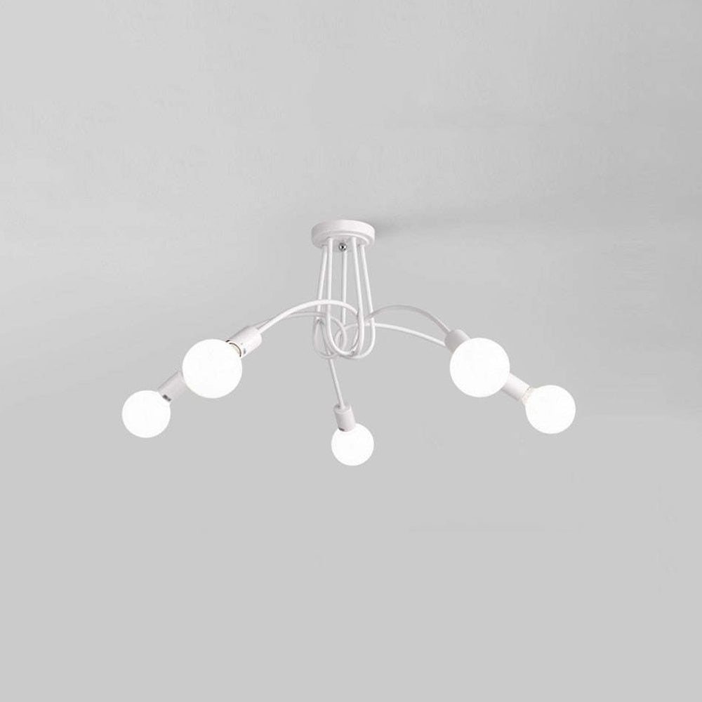 Arisha Modern Linear Curve Metal Ceiling Light, Dining Room/Living Room - Neutralighting