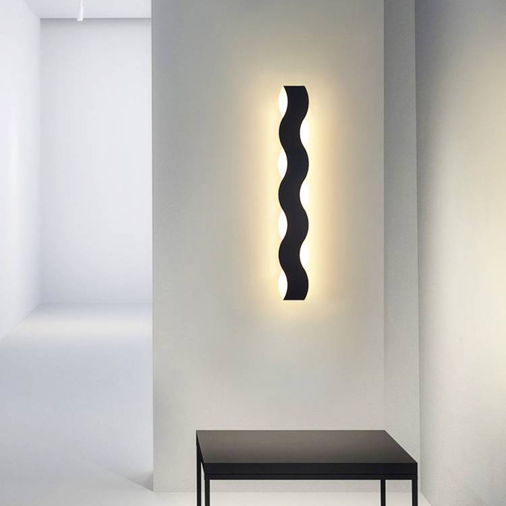 Arisha Modern Black & White Wave Wall Lamp Black, 3 Style - Neutralighting