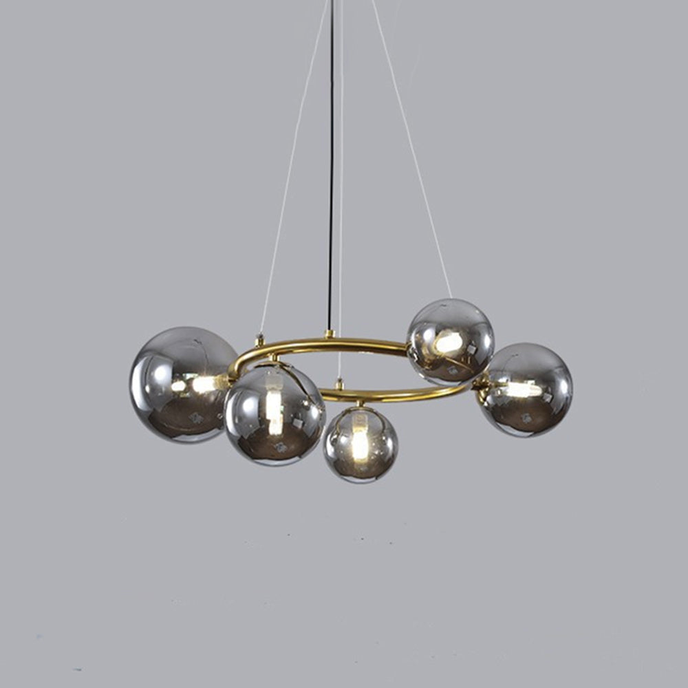 Valentina Modern Designe Wave Metal/Glass Pendant Light, White/Gold - Neutralighting