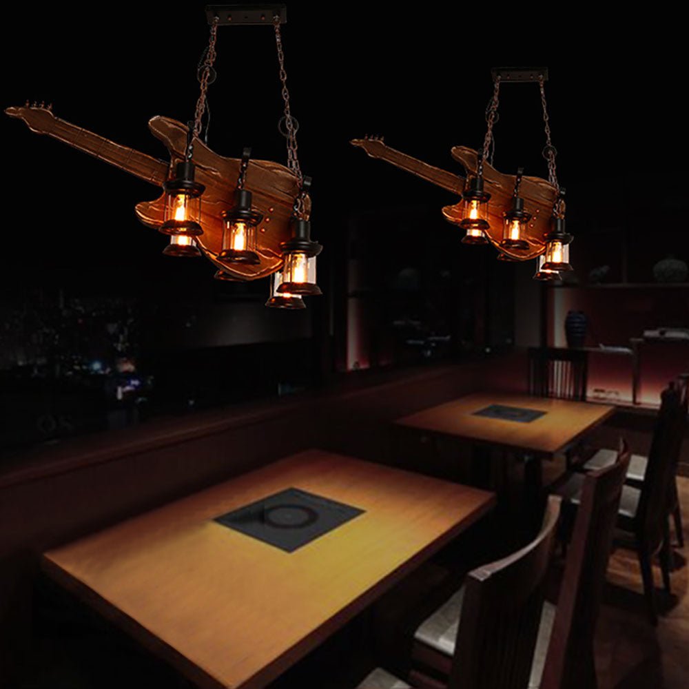 Epoch Farmhouse Guitar Pendant Light, Metal/Wood, Walnut - Neutralighting