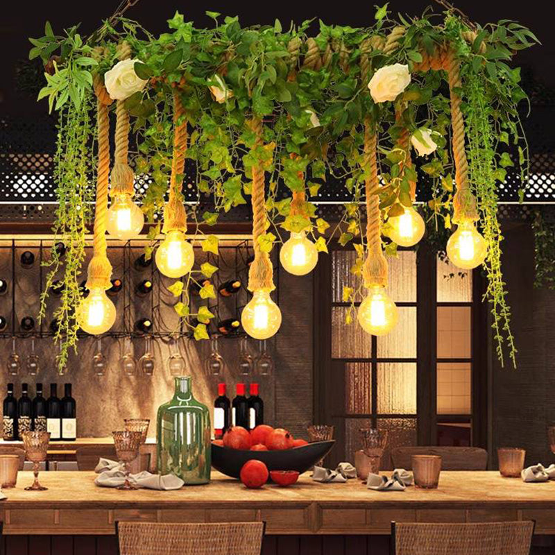 Ritta Natural Decorative Metal/Glass Pendant Light, Green - Neutralighting