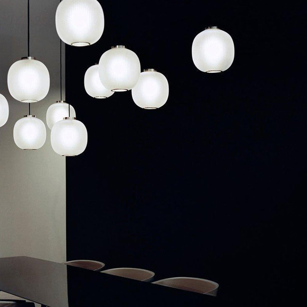 Valentina Frosted Glass Cylinder Pendant Light, Sandy White/Grey, Metal/Glass - Neutralighting