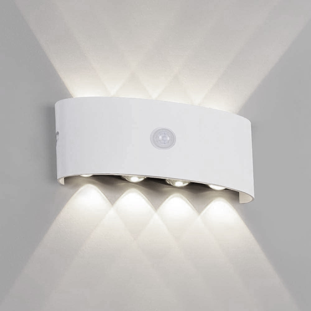 Ray Modern Simple Metal/Acrylic Fixtures Up And Down LED Light Wall Lamp, Black/White - Neutralighting
