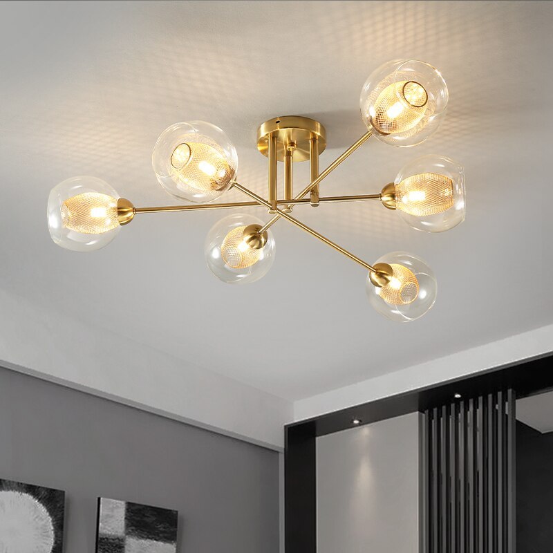 Valentina Industrial Glass Globe Chandelier LED, 6 Style - Neutralighting