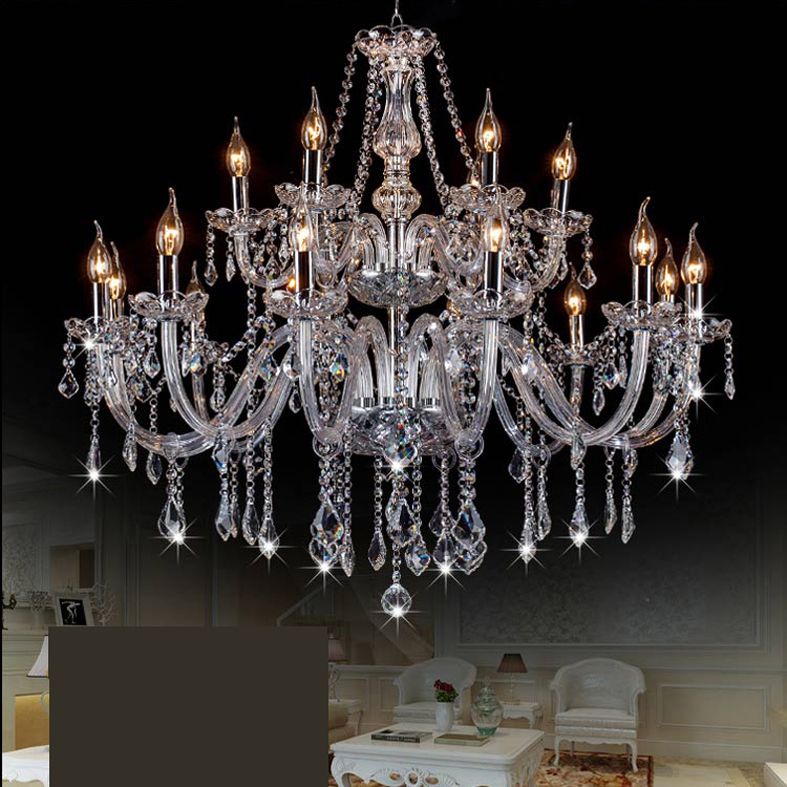 Silva Luxury Candlestick Clear Crystal Chandelier - Neutralighting