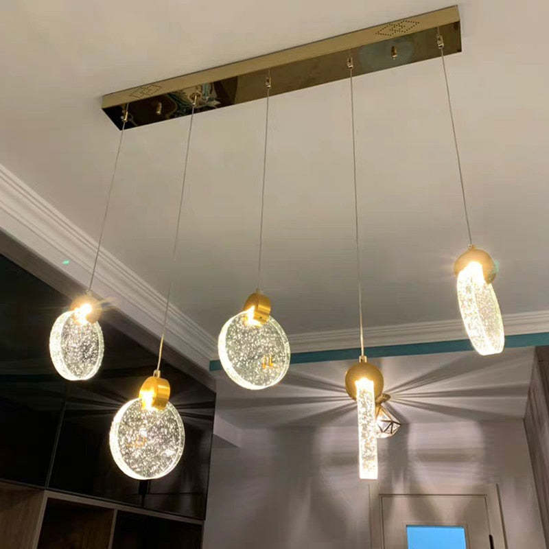 Kristy Luxury Circular Ripple Round Crystal Golden Chandelier - Neutralighting