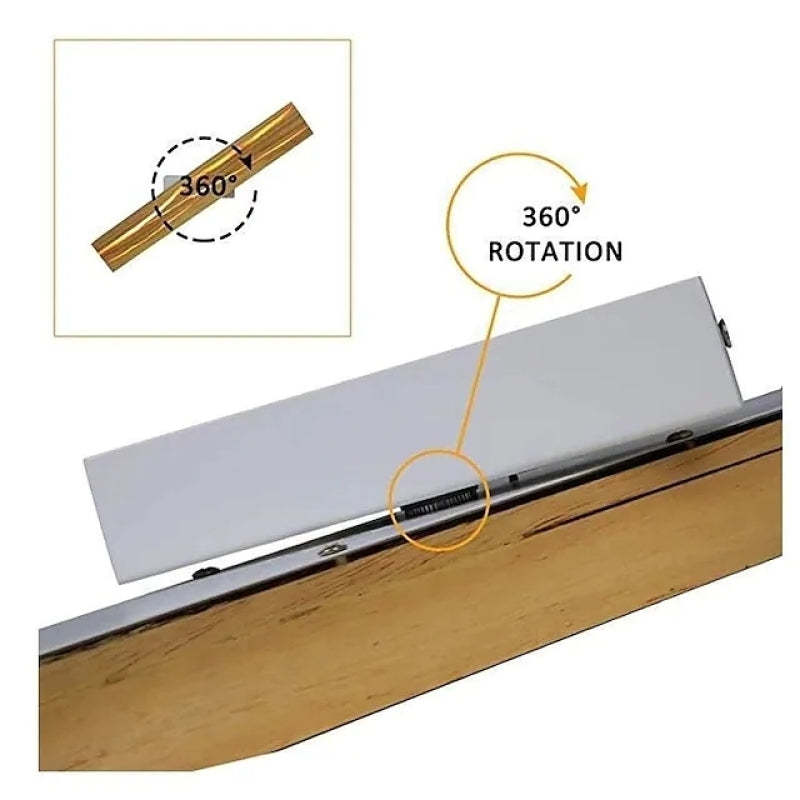 Muto Rotatable Crackle Nature Wood Board LED Wall Lamp - Neutralighting