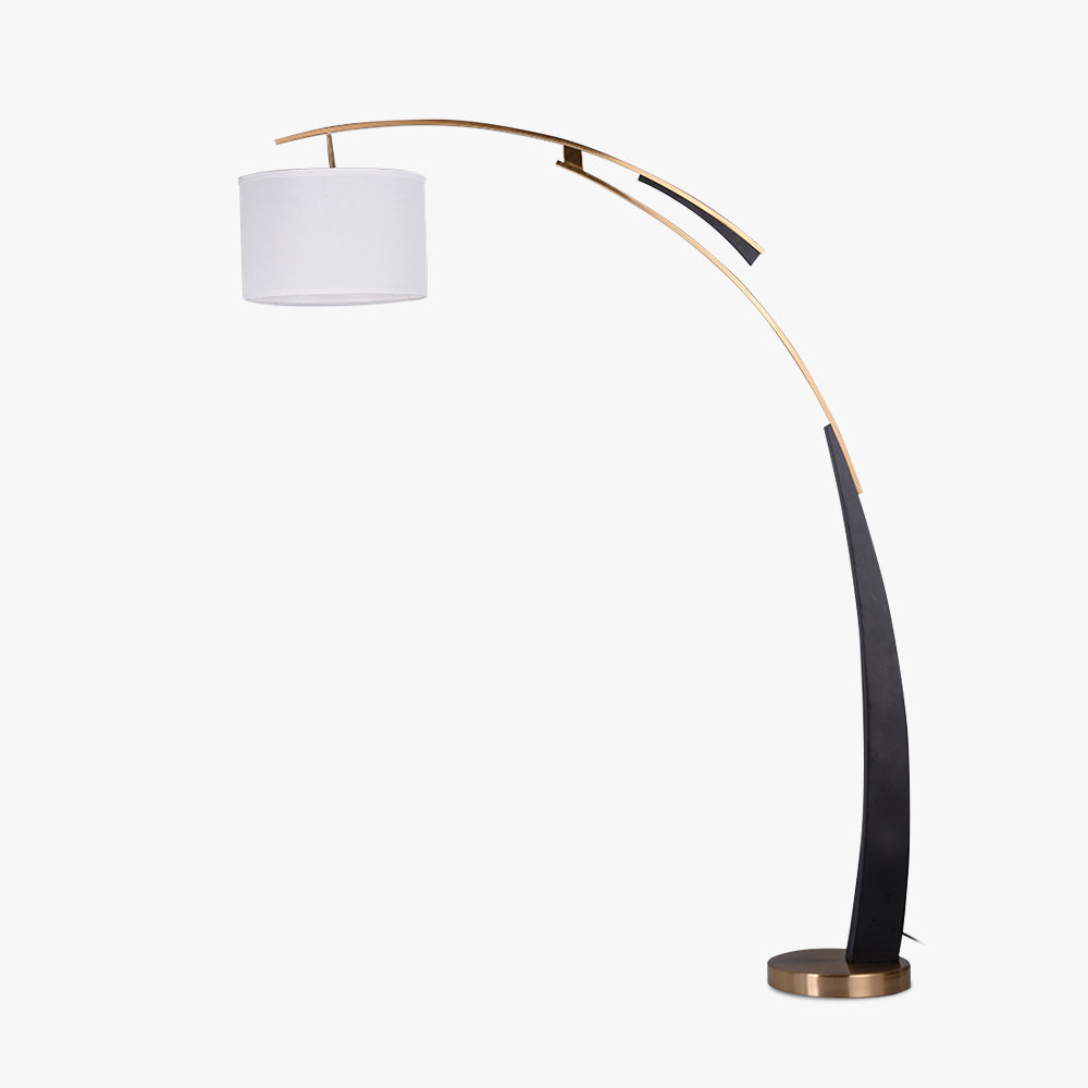 Valentina Arc Floor Lamp, Frosted Glass & Metal - Neutralighting