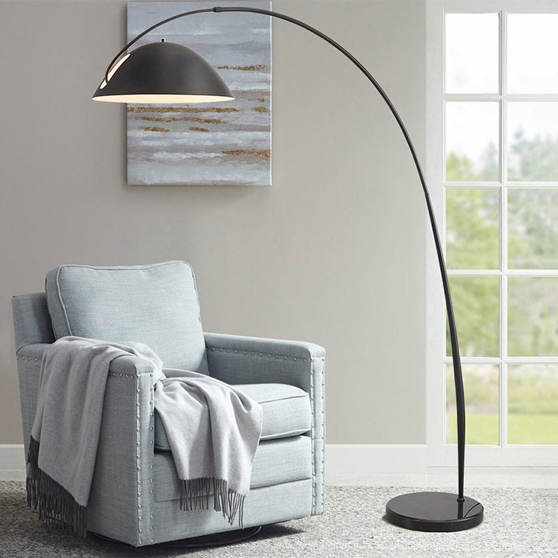 Avi Modrn Fishing Rod Metal Floor Lamp, Black - Neutralighting