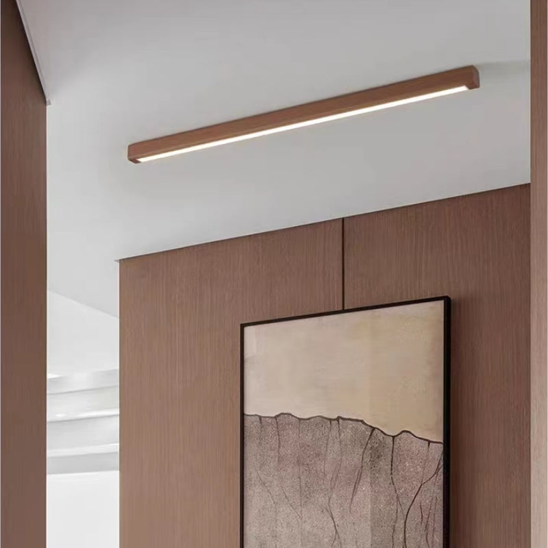Arisha Linear Slim Ceiling Light, Wood - Neutralighting