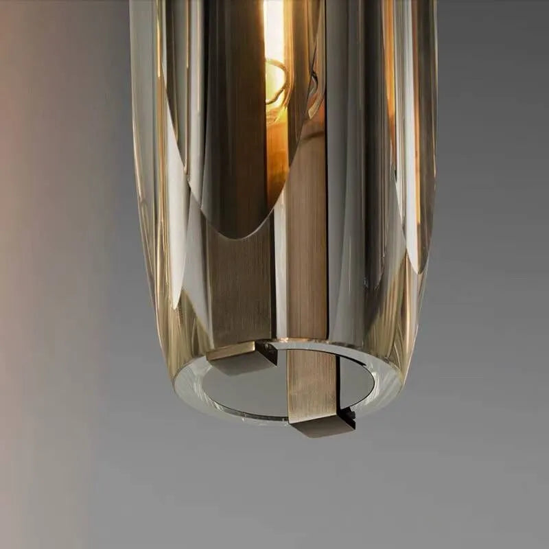 June Brass Designer Glass Pendant Lamp Smoky - Neutralighting