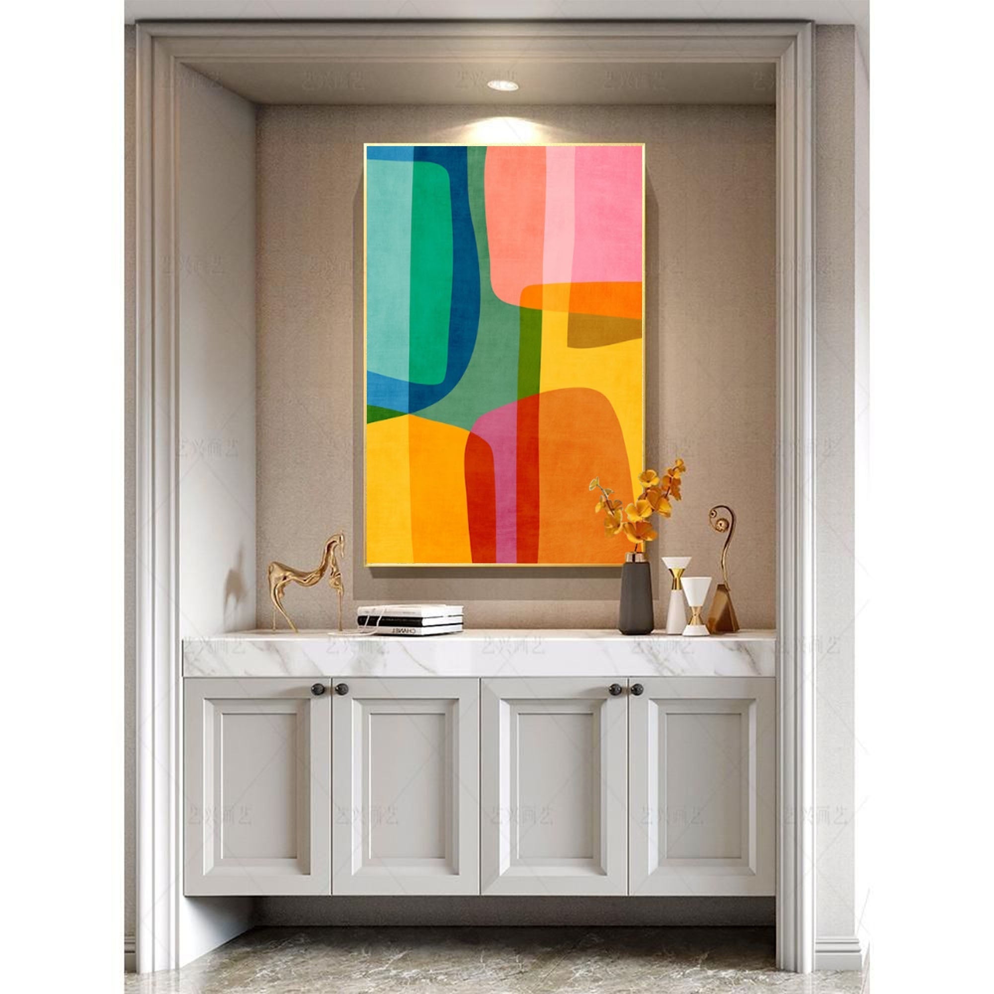 Abstract Canvas Art AB047 - Neutralighting