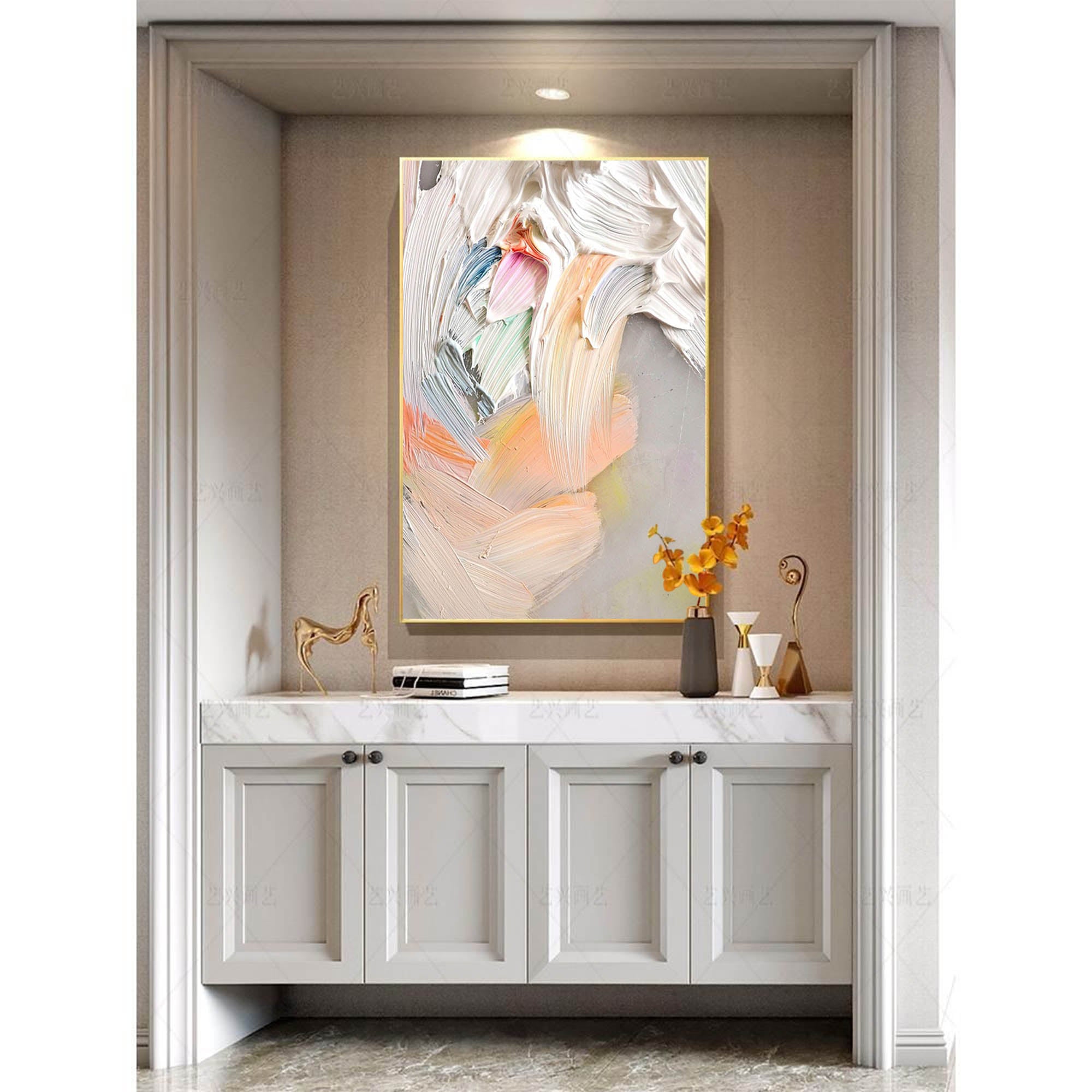Abstract Canvas Art AB018 - Neutralighting