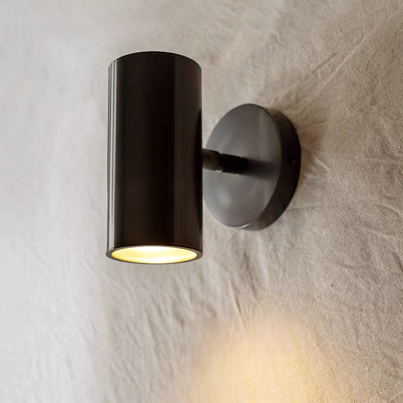 Aria Moden Spotlight cylindrical Metal Wall Lamp, Gold/Black - Neutralighting