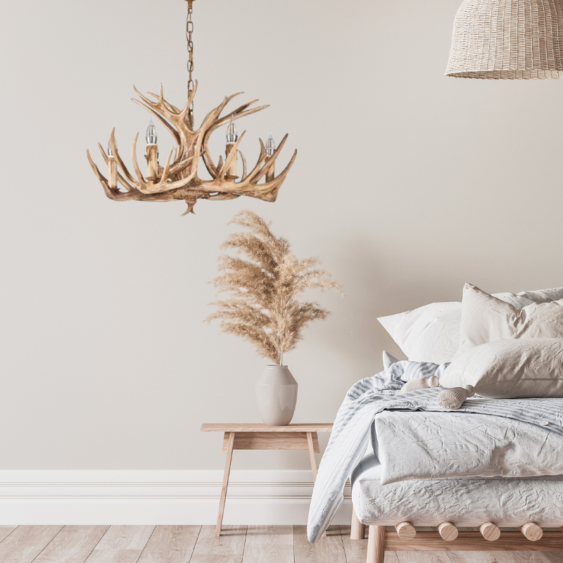 Silva Retro Deer Antlers Candle light Horn Resin Chandelier - Neutralighting