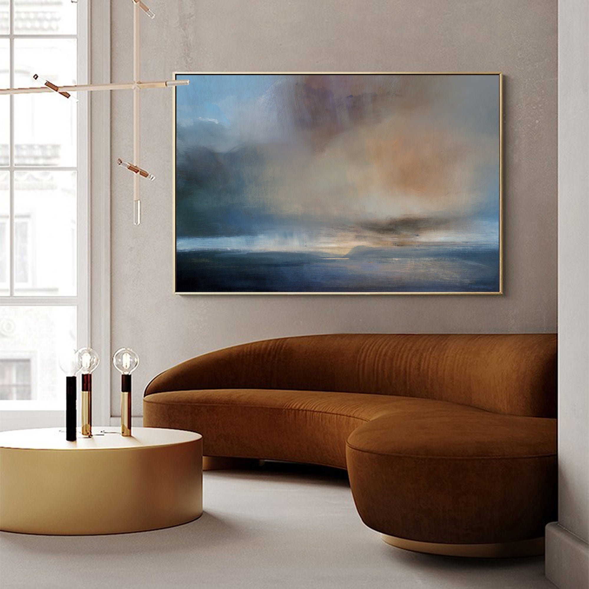 Abstract Sea Canvas Painting ABSH27 - Neutralighting
