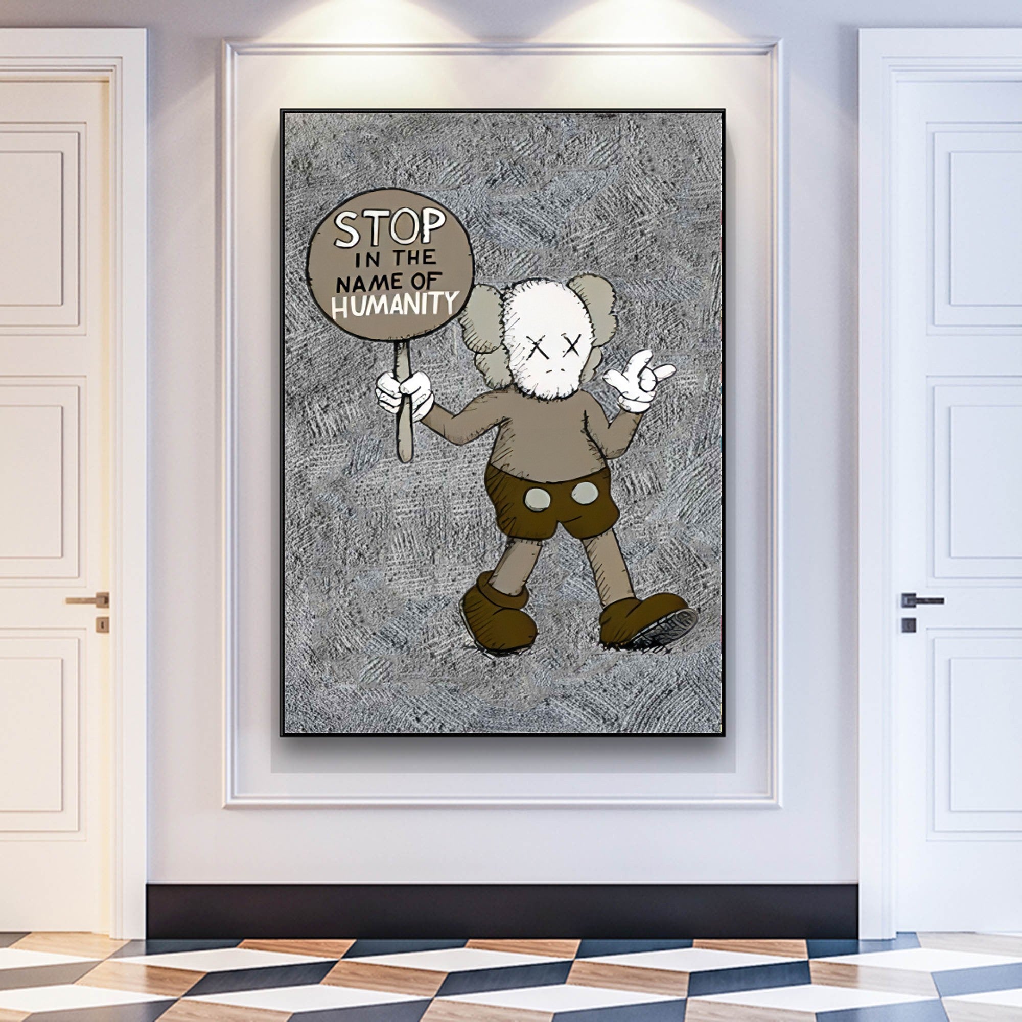 Wall Art Vertical Pop Art Social Critique Neutral