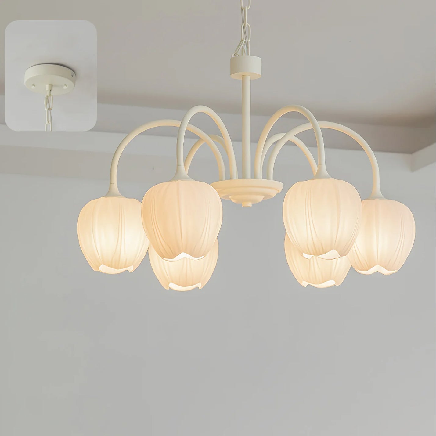 Tulip Fresh Chandeliers Glass - Neutralighting