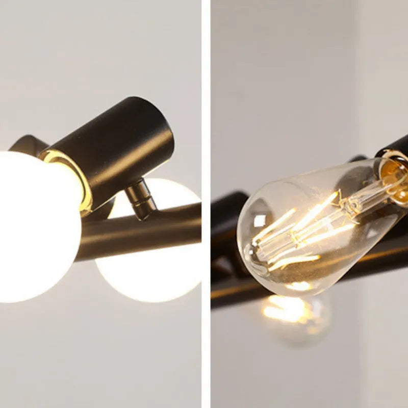 Epoch Vintage LED Chandelier Black Metal Dining/Living Room/Bar - Neutralighting