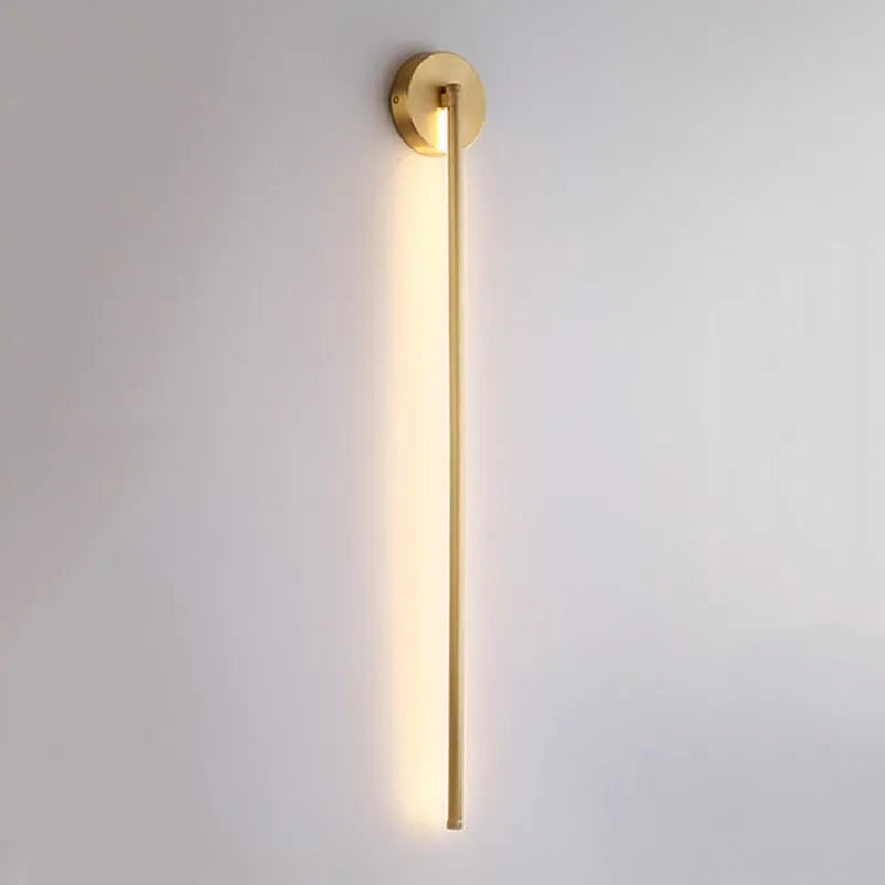 Fauro Modern Linear Metal&Silica Gel Wall Mount Lamps, Gold - Neutralighting