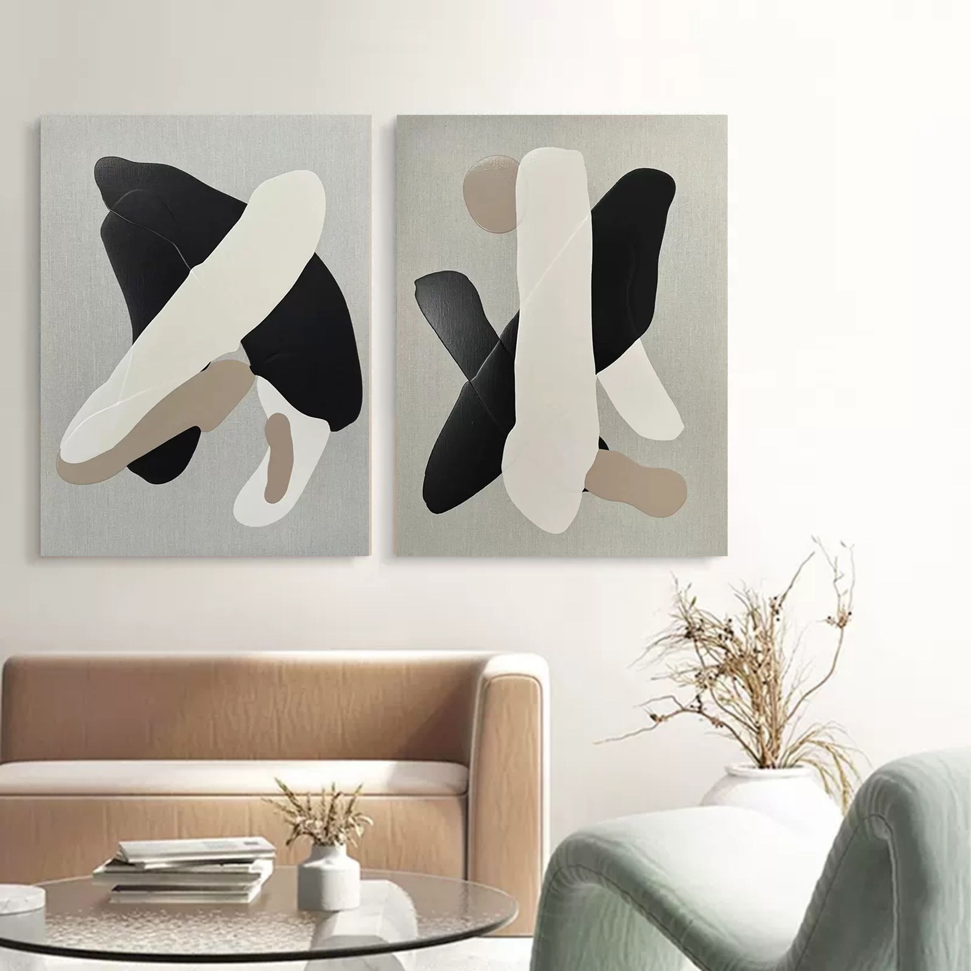 Abstract Painting Set Of 2 SP072 - Neutralighting