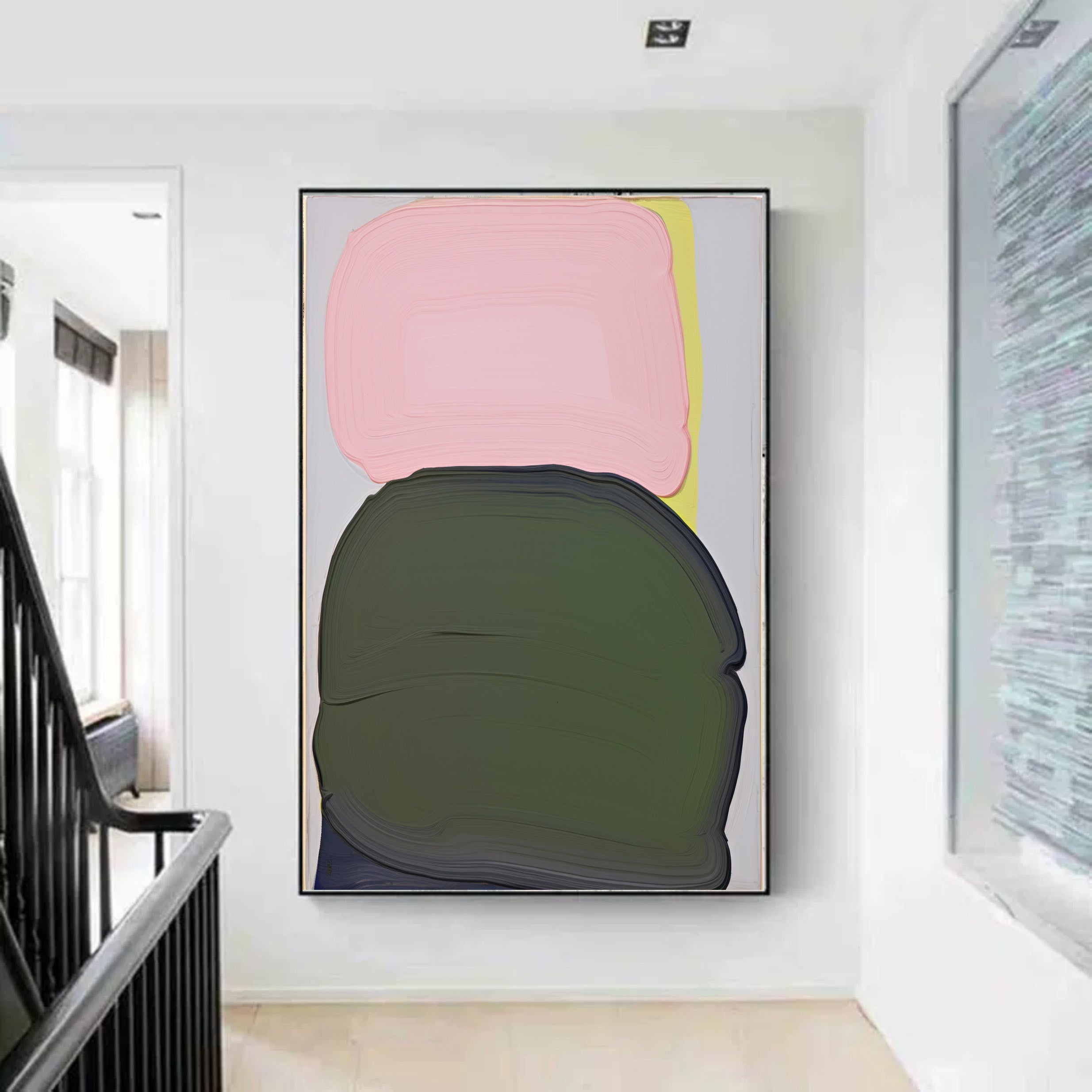 Wall Art Organic Color Abstract Silhouettes Soft Pink