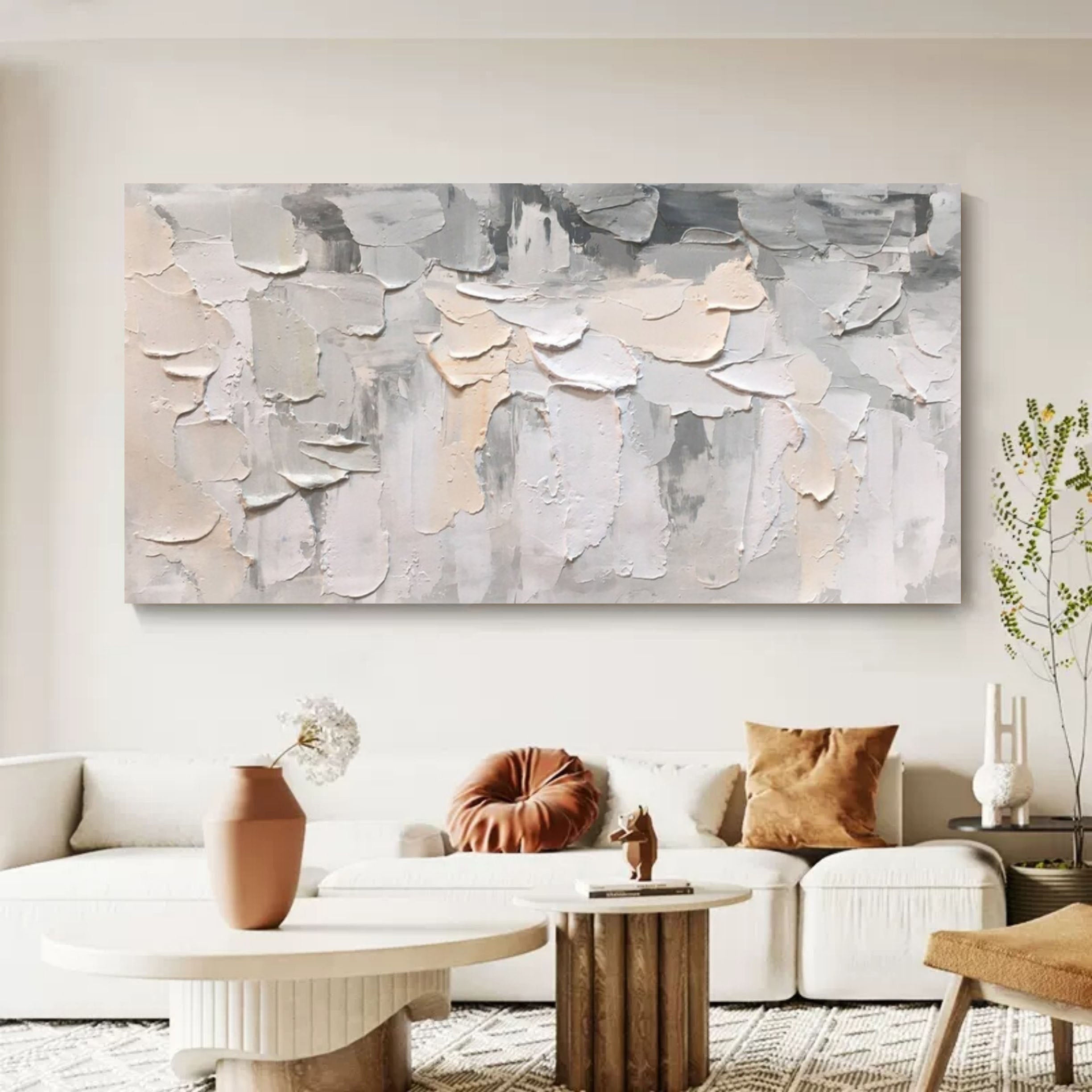Wall Art Minimalist Neutral Impasto Abstract