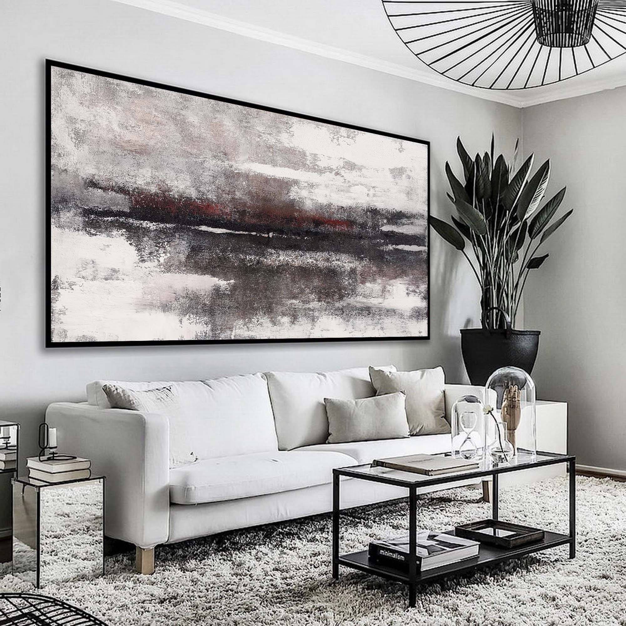 Black And White Beach Painting